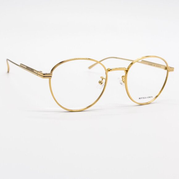 NEW BOTTEGA VENETA EYEGLASSES BV1016OA 002 ROUND GOLD UNISEX EYEWEAR BOTTEGA VEN - Picture 1 of 9